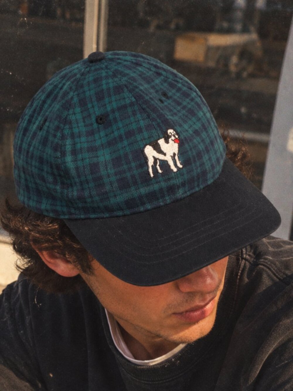 Vintage Big Dogs Plaid Hunter Green Hat